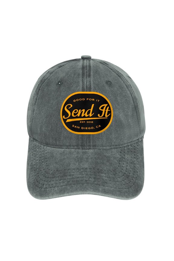 Send It Gray Hat Adjustable Funny Fashion Unisex Baseball Cap For Men Women