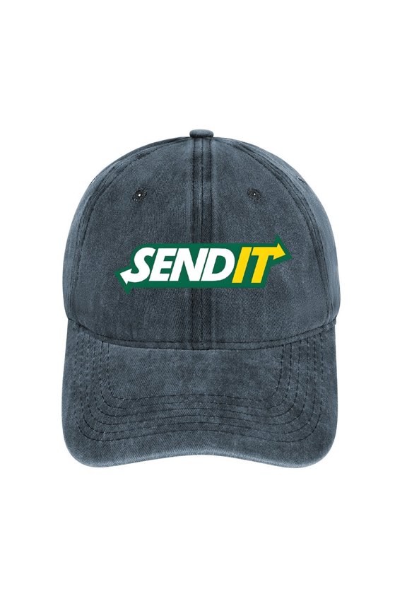 Send It Navy Hat Adjustable Funny Fashion Unisex Baseball Cap For Men Women