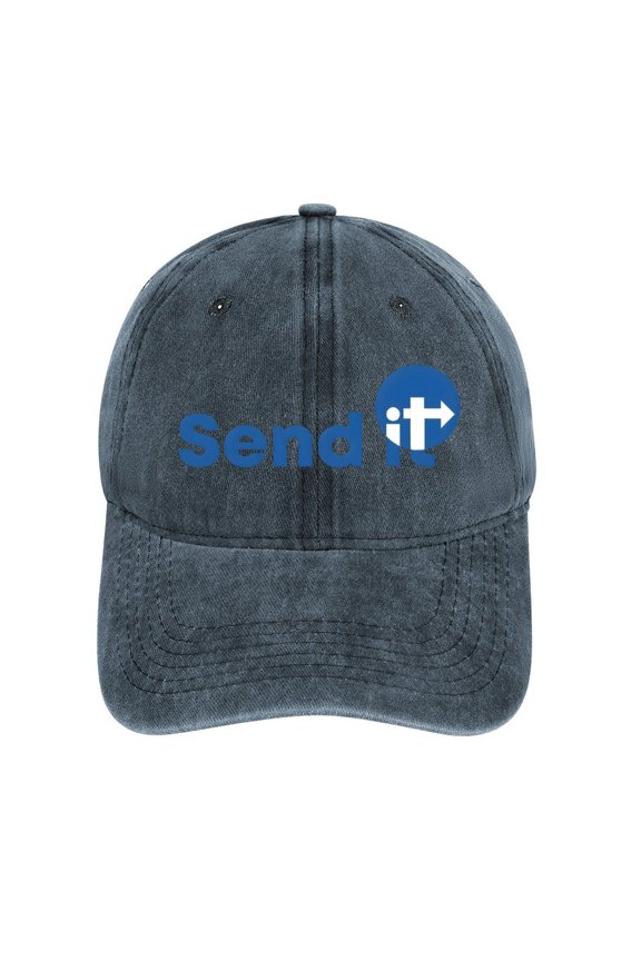 Send It Navy Hat Adjustable Funny Fashion Unisex Baseball Cap For Men Women