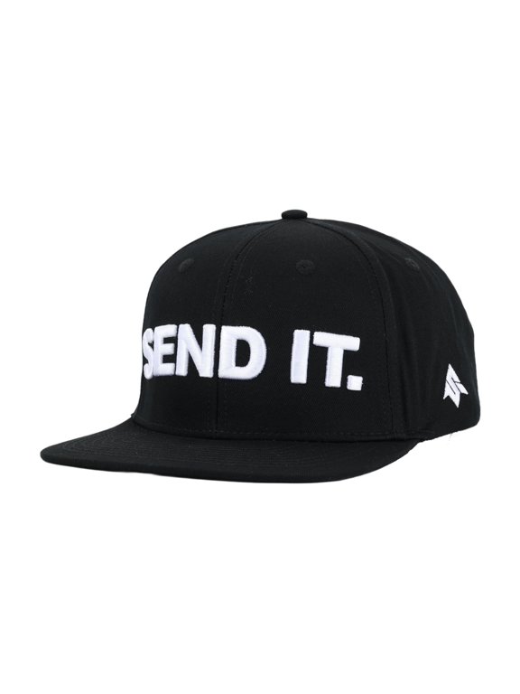 . Senduro Flat Bill Logo Hat, Black