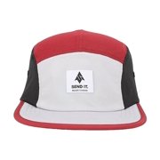 Send It. Trailmaster - 5 Panel Low Profile Lightweight Hat, Black/White/Red