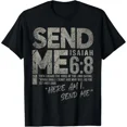thumbnail image 1 of Send Me Isaiah 6:8 Christian Here Am I Send Me Tee T-Shirt, 1 of 4