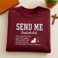 thumbnail image 1 of Send Me Isaiah 6 8 Embroidered Sweatshirt, Bible Verse Tee Shirt, Christian Faith Shirt, Christian Religious Shirt Gift, Faith Based Gift, 1 of 5