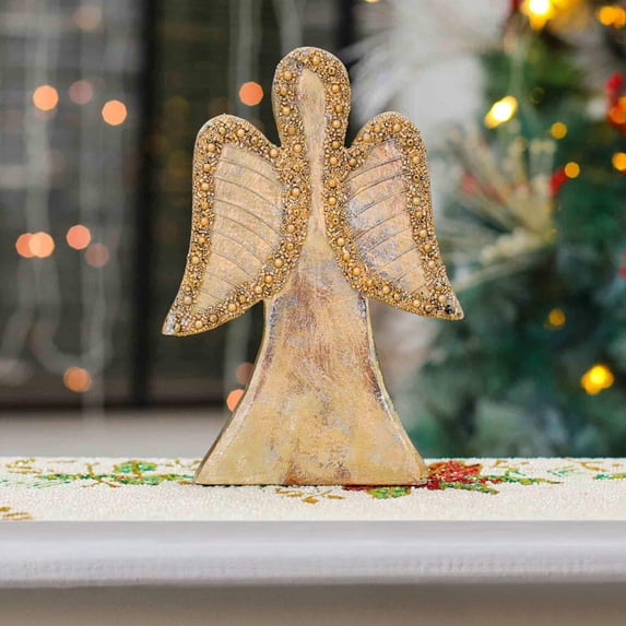 Send Me an Angel Wood SculptureColor: GoldSize: 6.5''x9.5"