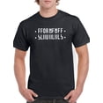 thumbnail image 1 of Send Memes Secret Message Graphic Quote Men Black T-Shirt, Male Medium, 1 of 4