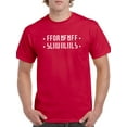 thumbnail image 1 of Send Memes Secret Message Graphic Quote Men Red T-Shirt, Male Large, 1 of 4