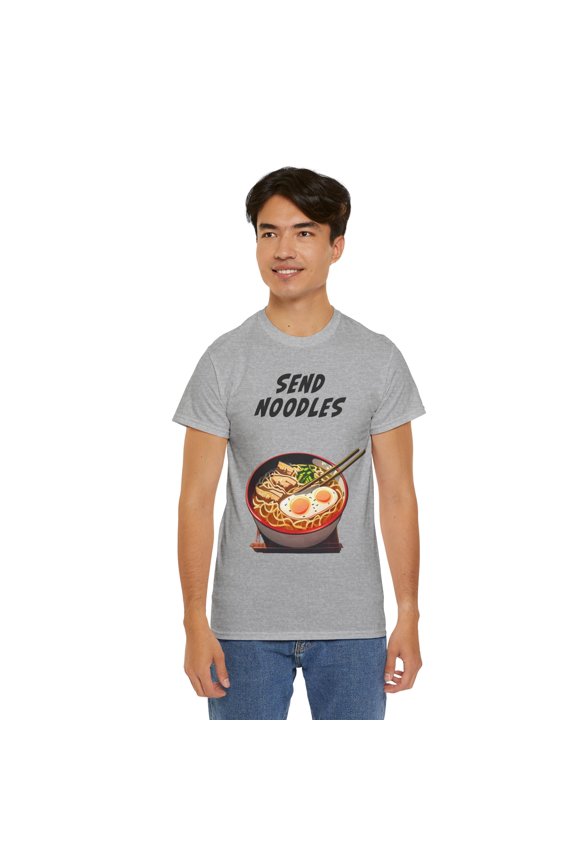 Send Noodles Short-Sleeved Unisex Crew T-Shirt Classic Fit, Sizes S-5XL