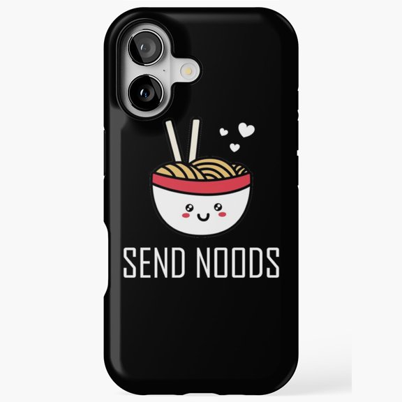 Send Noods Cute Funny Food Cartoon Meme iPhone Tough Case for 11/12/13/14/15/17 Pro Max