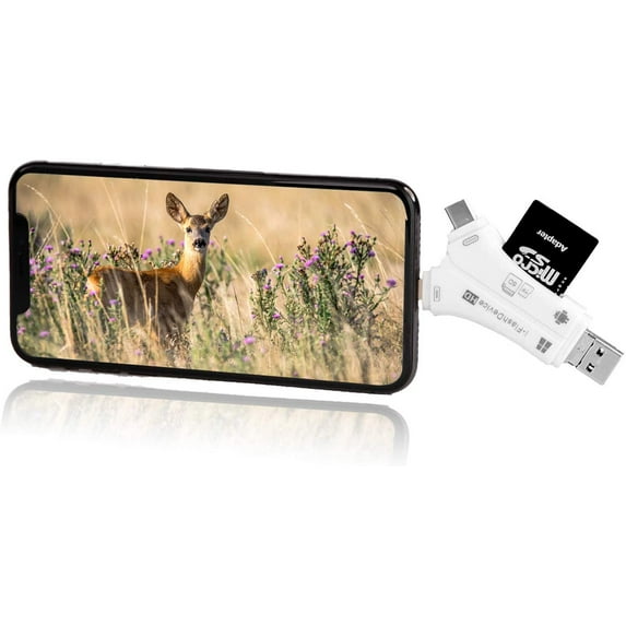SendCord Trail Camera Viewer - SD/TF Memory Card Reader - View Hunting Game Photos and Videos on The Spot - Compatible with i-Phone, Android, Windows, and MacOS - Hunting Accessories for Men