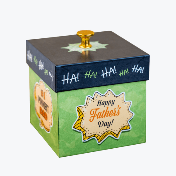 SendaCake Father's Day Dad Jokes Explosion Gift Box with Flying Butterfly Surprise and Candy - Hilarious Fun Treat & Father's Day Gift for Fathers, Dads, Stepfather, Grandfather