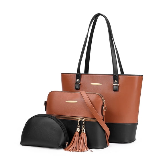 Sendefn Handbags for Women Shoulder Bags Ladies Tote Satchel Hobo 3pcs Purse Set