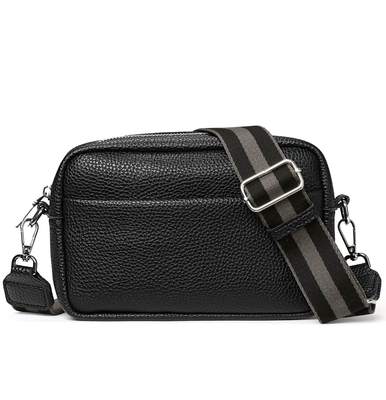 Sendefn Leather Crossbody Bag for Women,Ladies Wide Strap Shoulder Bag Small Purses and Handbags