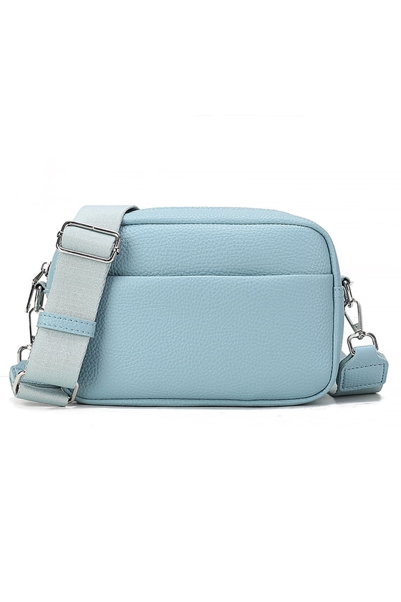 Leather Crossbody Bag for Women,Ladies Wide Strap Shoulder Bag Small Purses and Handbags