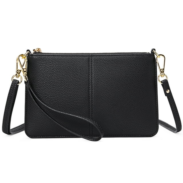 Sendefn Leather Wristlet Clutch Small Women Crossbody Shoulder Bag