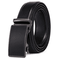 thumbnail image 1 of Sendefn Men's Leather Belt Automatic Ratchet Buckle Slide Belt for Dress Casual Trim to Fit with Gift Box(B-black-22,28'' to 46'' WAIST ADJUSTABLE), 1 of 7