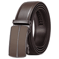 thumbnail image 1 of Sendefn Men's Leather Belt Automatic Ratchet Buckle Slide Belt for Dress Casual Trim to Fit with Gift Box(B-coffee-24,28'' to 46'' WAIST ADJUSTABLE), 1 of 7