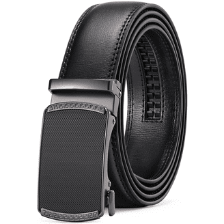 Faux Leather Dress Belt with Automatic Buckle for Business Men main image 2