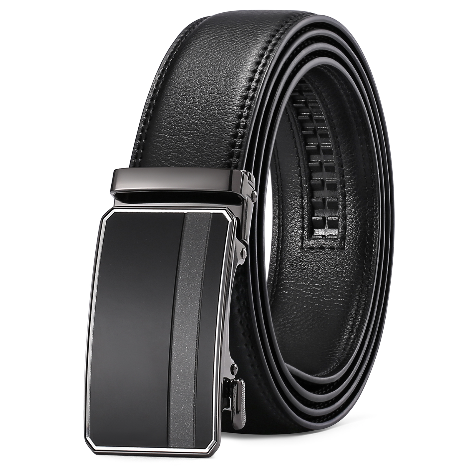 Men's Ratchet Belt Genuine Leather Mens Belt with Slide Ratchet Belts