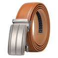 thumbnail image 1 of Sendefn Men's Leather Belt Automatic Ratchet Buckle Slide Belt for Dress Casual Trim to Fit with Gift Box, 1 of 7