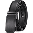 thumbnail image 1 of Sendefn Men's Leather Belt Automatic Ratchet Buckle Slide Belt for Dress Casual Trim to Fit with Gift Box, 1 of 6