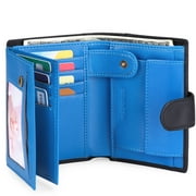 Sendefn Mens Wallets with RFID Protection,Genuine Leather Wallet for Men,Trifold Wallet with 16 Card Slots & Coin Compartment