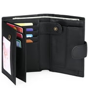 Sendefn Mens Wallets with RFID Protection,Genuine Leather Wallet for Men,Trifold Wallet with 16 Card Slots & Coin Compartment