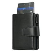 Sendefn Pop up Wallet for Men Card Holder RFID Blocking Leather Wallets Minimalist Card Case with Coin Pocket