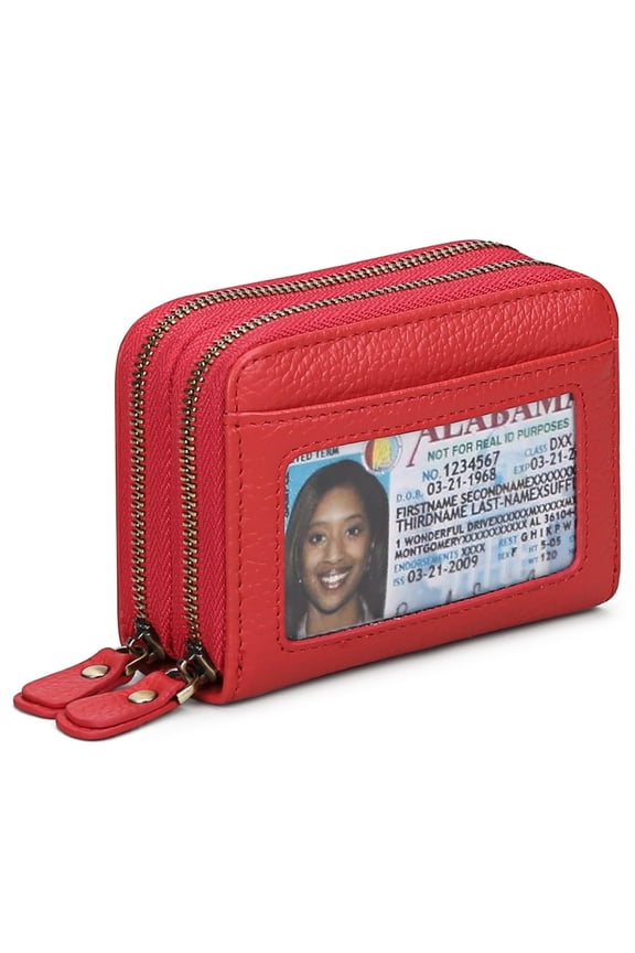 Small Genuine Leather Wallet for Women, RFID Blocking Credit Card Holder Wallet