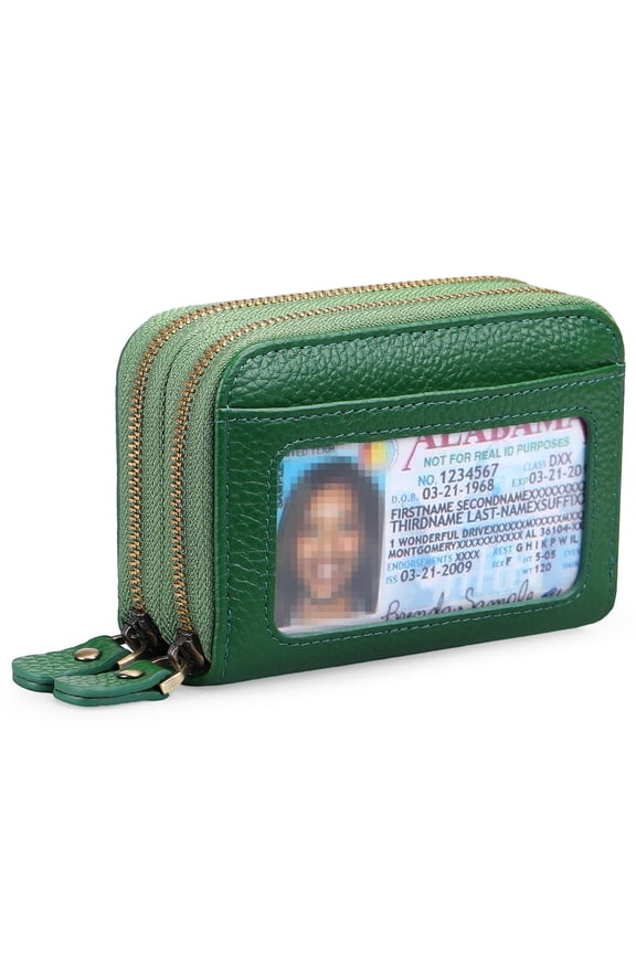 Small Genuine Leather Wallet for Women, RFID Blocking Credit Card Holder Wallet