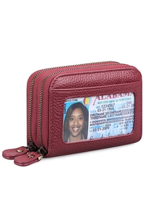 Small Genuine Leather Wallet for Women, RFID Blocking Credit Card Holder Wallet
