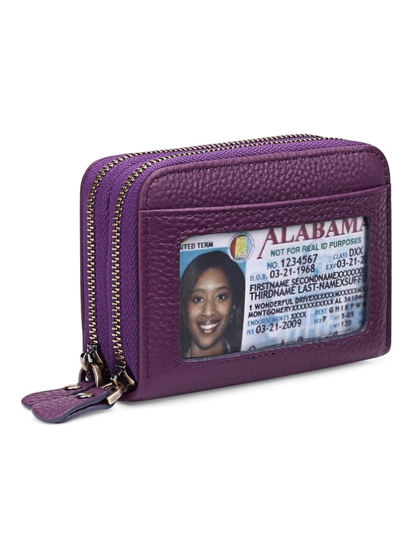 Small Genuine Leather Wallet for Women, RFID Blocking Credit Card Holder Wallet