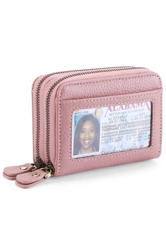 Small Genuine Leather Wallet for Women, RFID Blocking Credit Card Holder Wallet