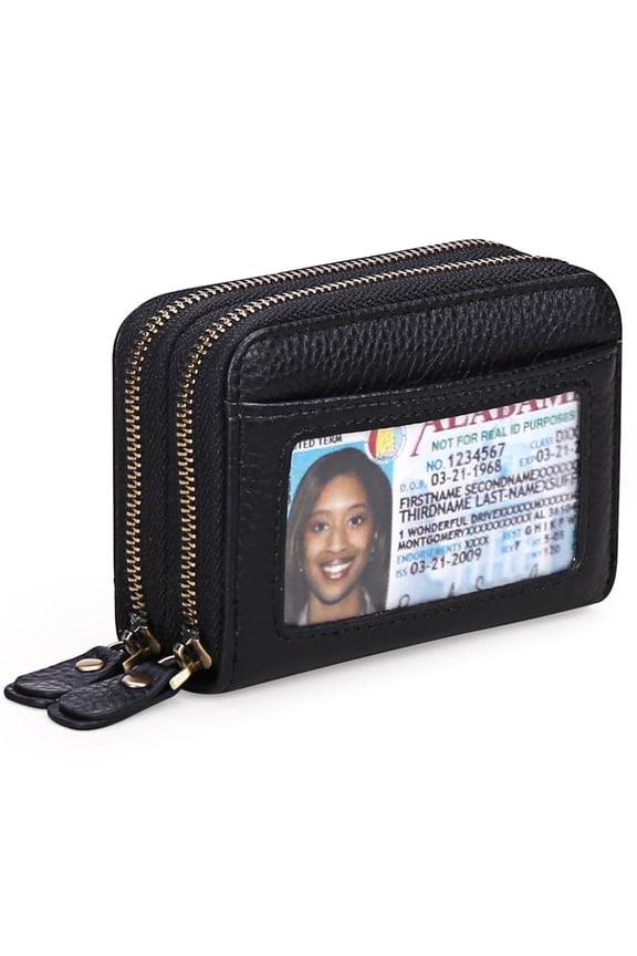 Small Genuine Leather Wallet for Women, RFID Blocking Credit Card Holder Wallet