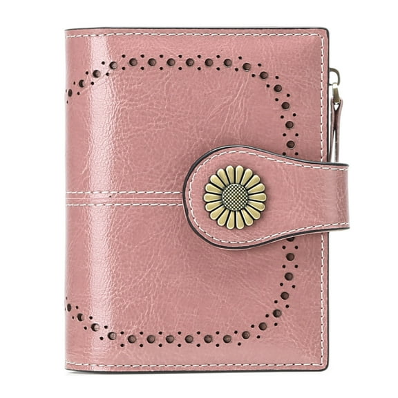Sendefn Small Women Wallet Genuine Leather Bifold Purse RFID Blocking Card Holder