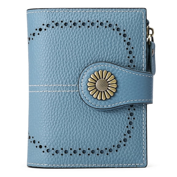 Sendefn Small Women Wallet Genuine Leather Bifold Purse RFID Blocking Card Holder