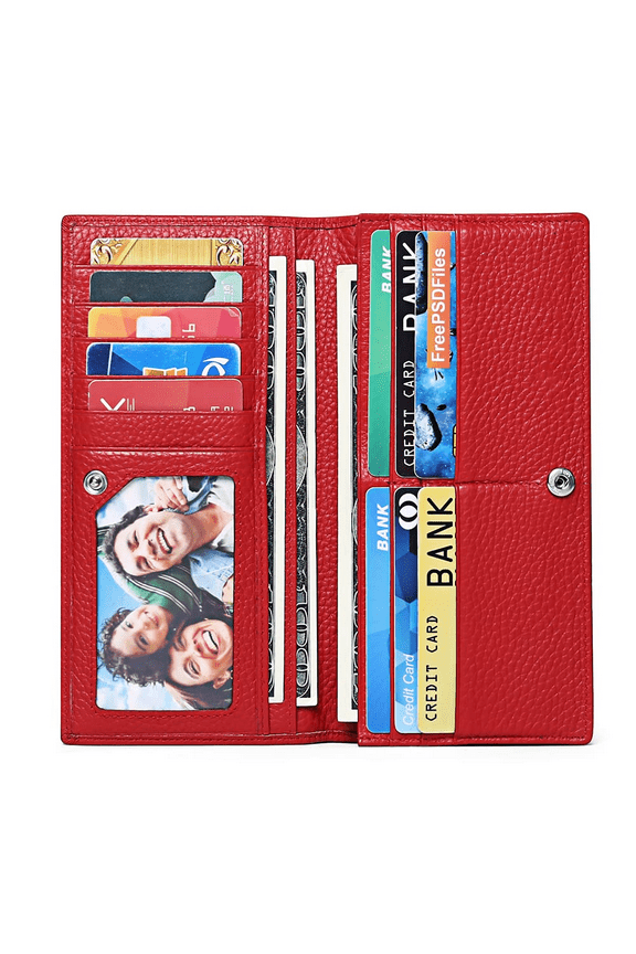 Wallets for Women RFID Blocking Ultra Slim Real Leather Credit Card Holder Clutch