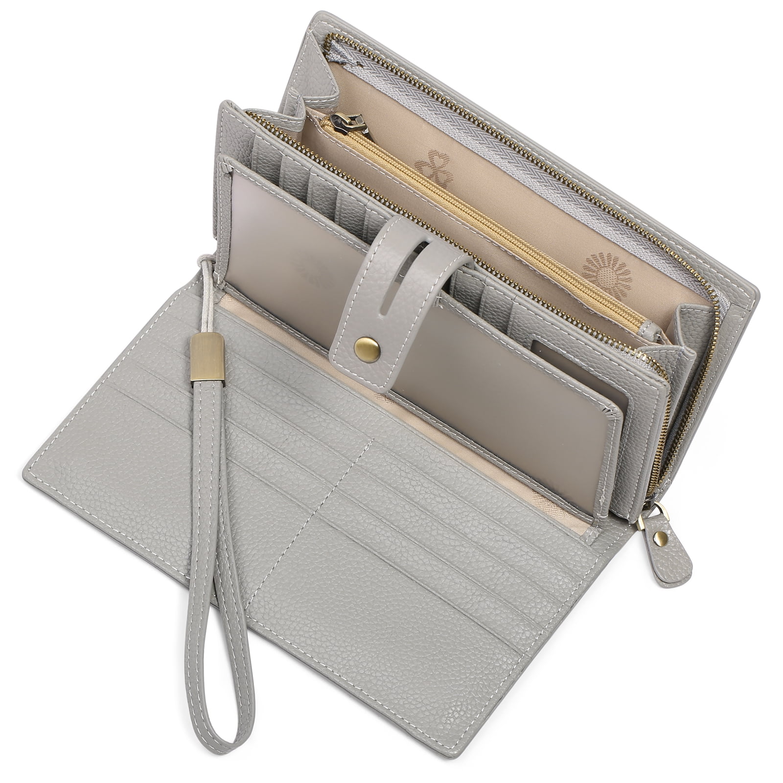 Sendefn Women's Wristlet Wallet with Large Capacity, Multiple Zipper Pockets, and RFID Blocking