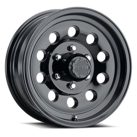 Sendel S20 15" 6-Lug Boat Camper RV Trailer Wheel Rim Gloss Black (QTY 1)