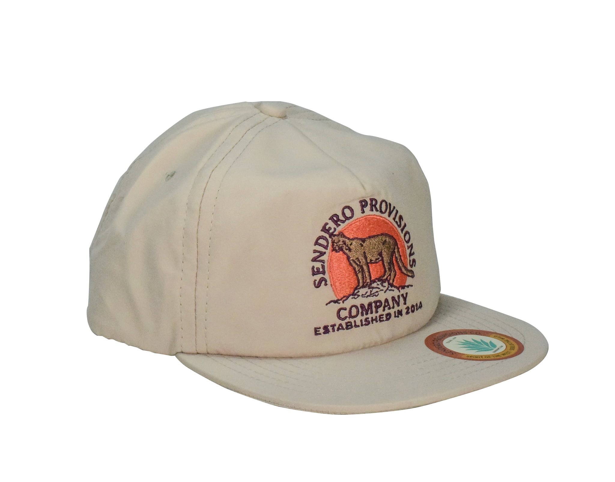Sendero Provisions Adjustable Snapback Rope Hat - Mountain Lion Woven Patch, Light Brown - View #4