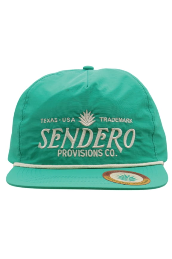 . Outdoor Adjustable Snapback Rope Hat with Embroidered Logo Design (Teal) - One Size