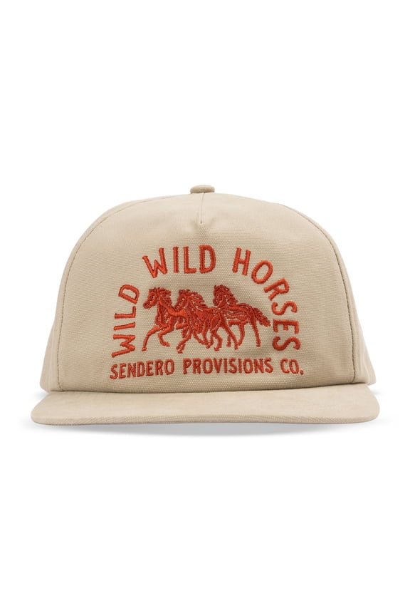 Co. Wild Wild Horses Adjustable Snapback Hat (Tan) - One Size