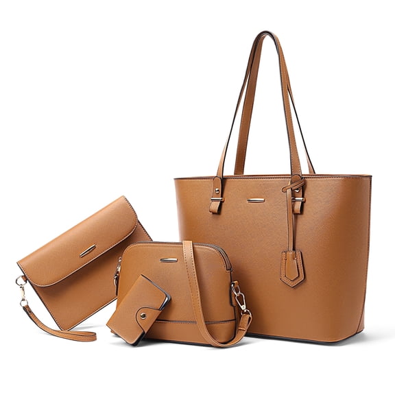 Sendfen Handbags for Women Shoulder Bags Tote Satchel Hobo 4pcs Purse Set