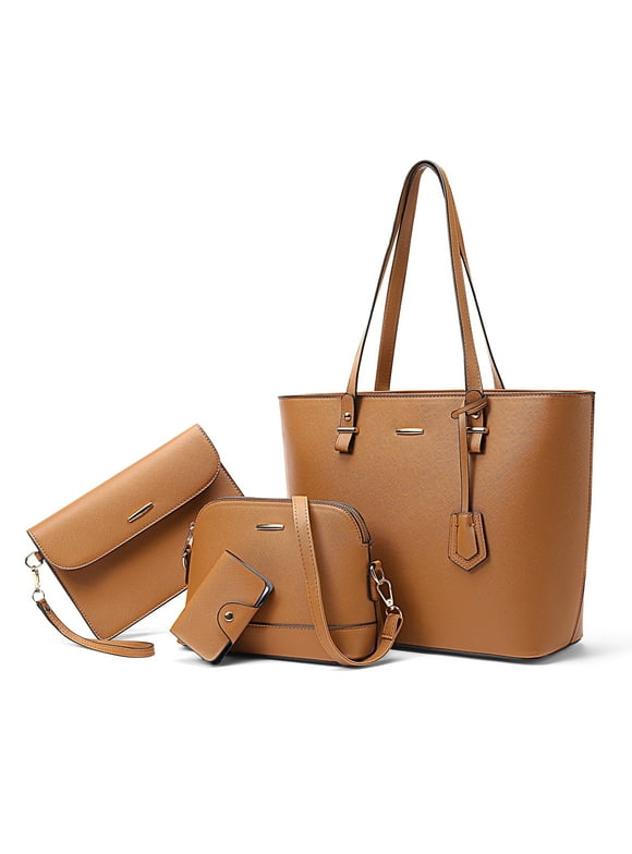 Sendfen Handbags for Women Shoulder Bags Tote Satchel Hobo 4pcs Purse Set