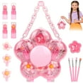 thumbnail image 1 of Sendida Kids Makeup Lipstick Kit with Flower Shaped Hair clips and rings for Little Girls Toys, 1 of 5