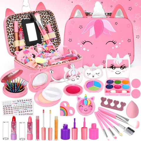 Sendida Real Washable Kids Makeup Set -Girls Princess Toy & Birthday Gift for Girl Age 3-12 Little Girls