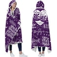 thumbnail image 1 of Sending Big Hugs Purple Wearable Blanket Hoodie Sherpa Fleece - Birthdays Gifts for Women - Inspirational Gift for Women Friends, 1 of 6