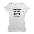 thumbnail image 1 of Sending Hugs Loading Graphic Women White T-Shirt, Female Medium, 1 of 2