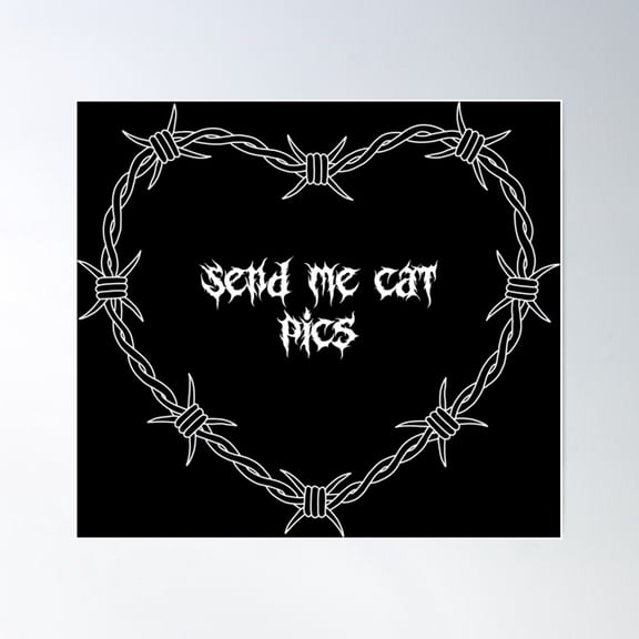Sendme Cat Pics Poster Wall Art, Modern Wall Decor For Living Room Bedroom, 24x36 UNFRAMED
