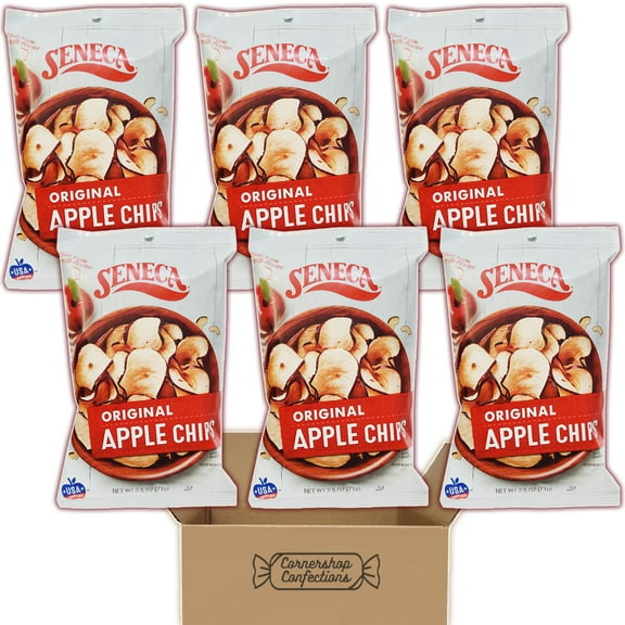 Seneca Apple Chips Bundle Pack - Original Flavored Apple Chips - 6 Individually Sealed 2.5 Ounce Bags - For Lunches, On The Go Snacks, Movie Nights, Hiking in Cornershop Confections Pack