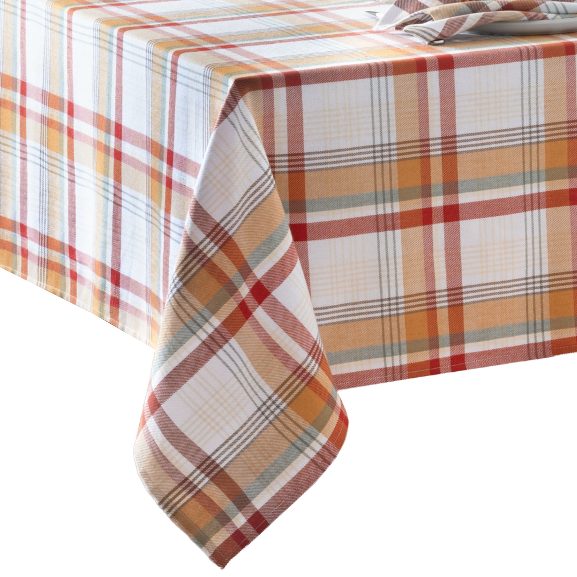 Seneca Plaid Harvest Cotton Fall Tablecloth 60x102